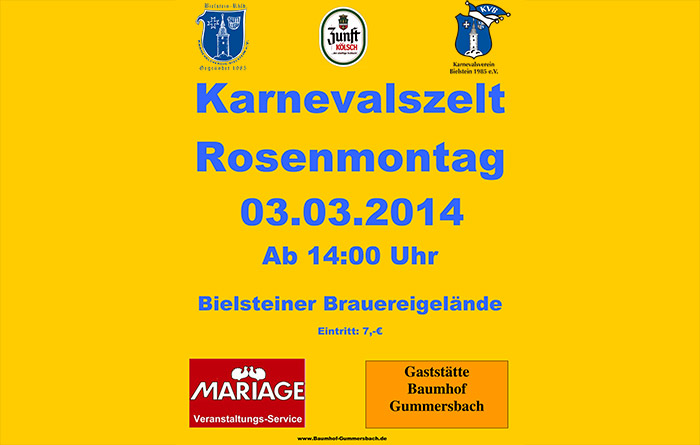 Rosenmontagsparty Bielstein 2014
